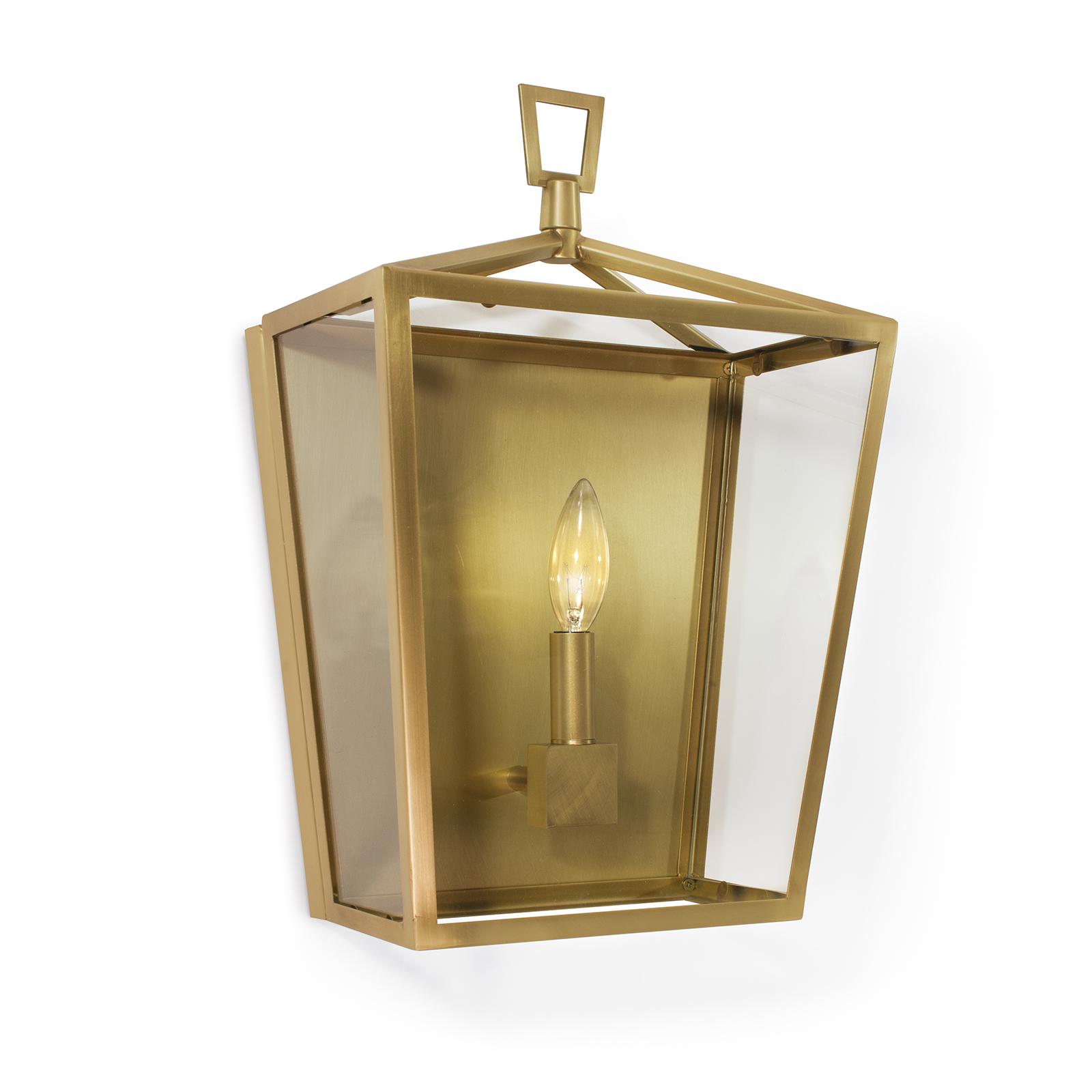 Brass lantern sconce sales